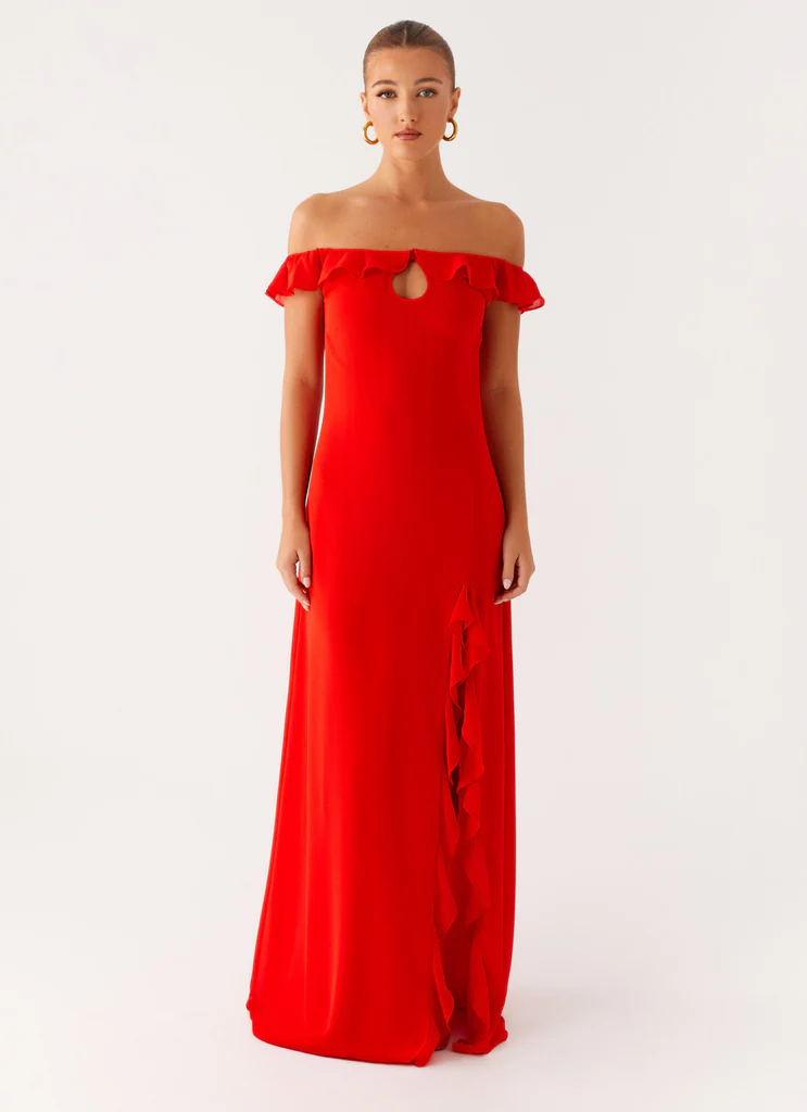 Abito Maxi Braxton - Rosso