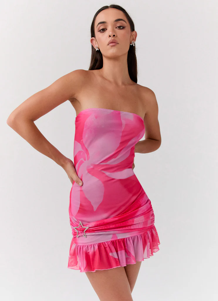 Vestito Mini in Maglia Besa - Neon Blush