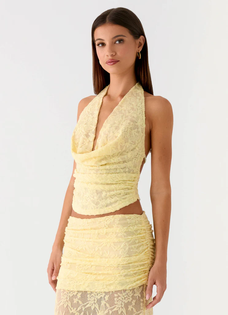 Top a spallina Farruko in Jacquard - Burro