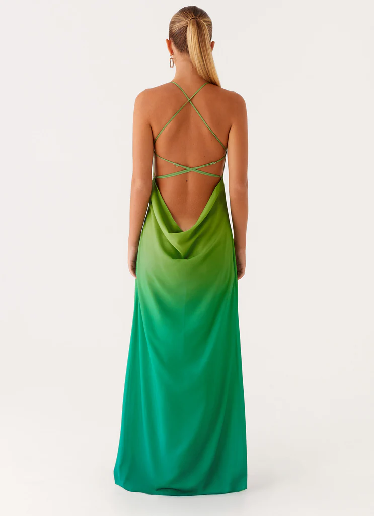 Abito Maxi Opposites Attract - Verde Ombra