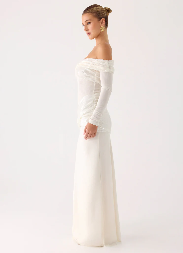 Abito Maxi in Tulle Over To You - Bianco