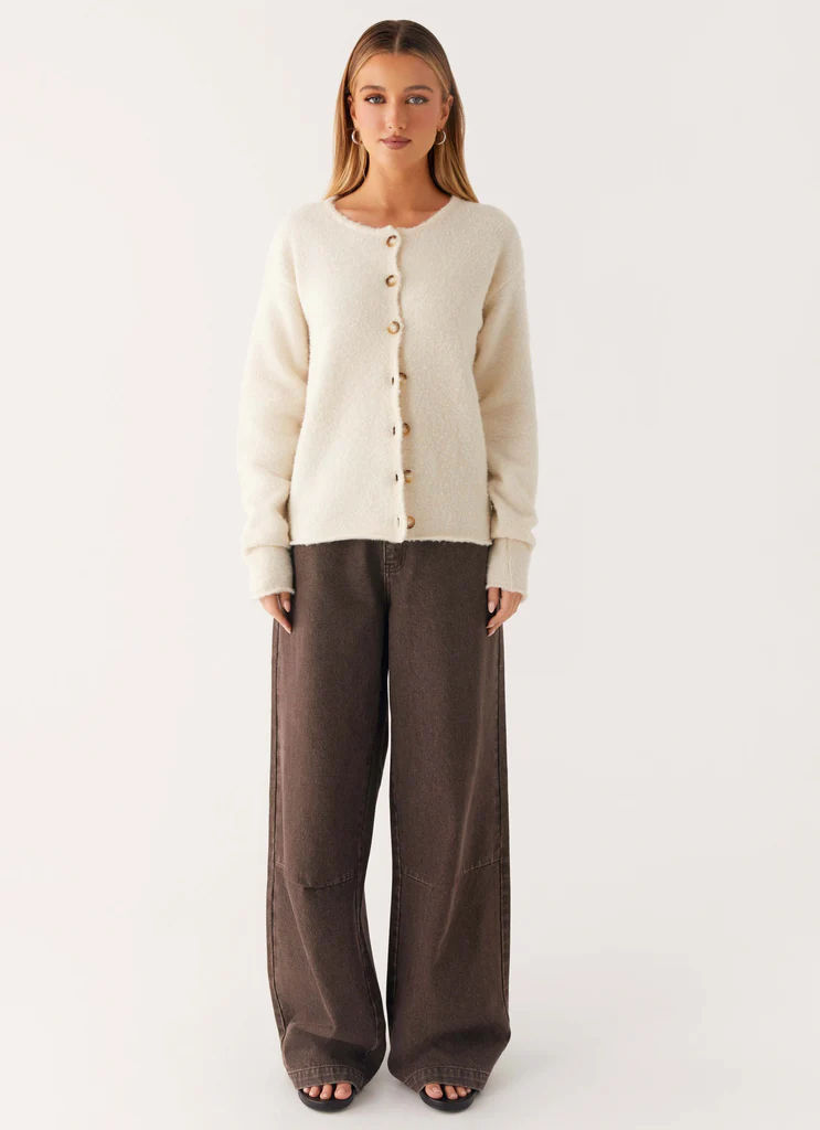 Cardigan in Lana Vera - Avorio