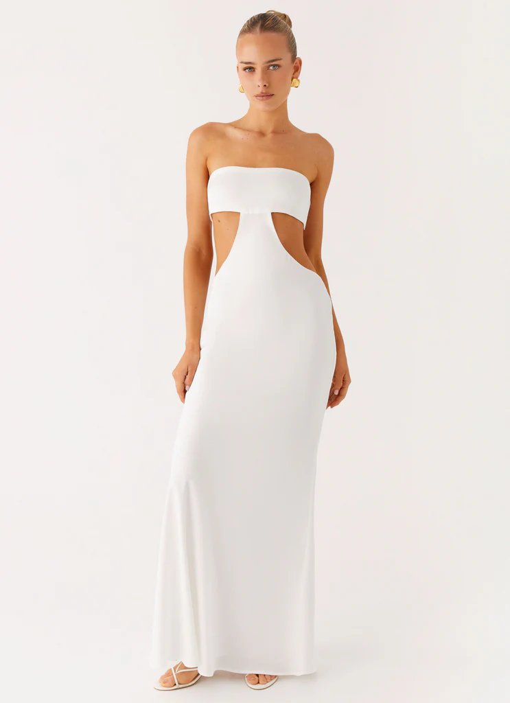 Kiss Me Cut Out Maxi - Avorio