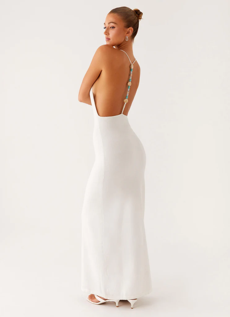 Yalina Knit Maxi Dress - Avorio