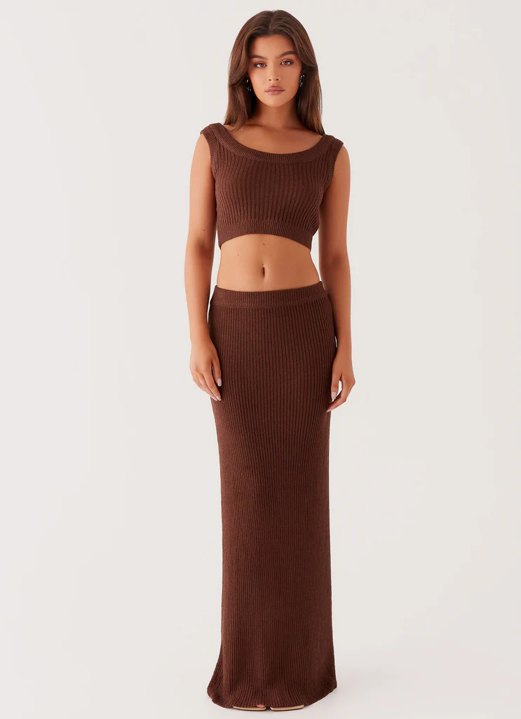 Top Corto in Maglia Season Fever – Cioccolato Top Corto in Maglia Season Fever - Cioccolato