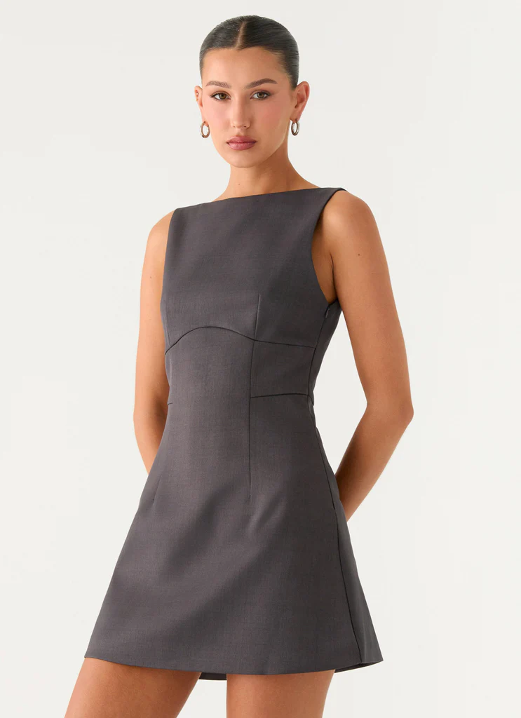 Lulita Mini Vestito - Grigio Carbone