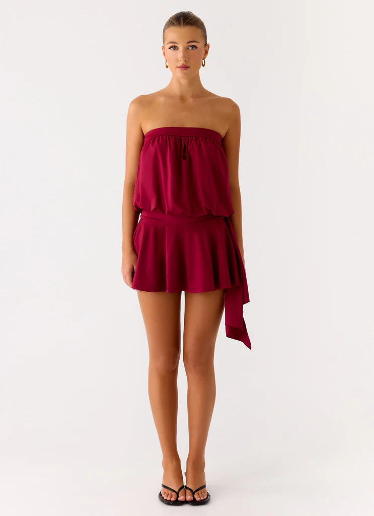 Forever Young Mini Vestito - Cherry Scuro