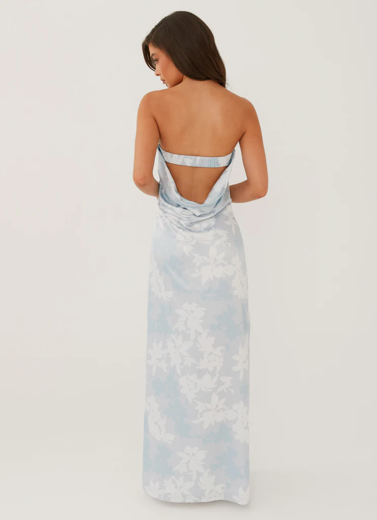 Vestito Maxi Love Me More – Blue Blossom Vestito Maxi Love Me More - Blue Blossom