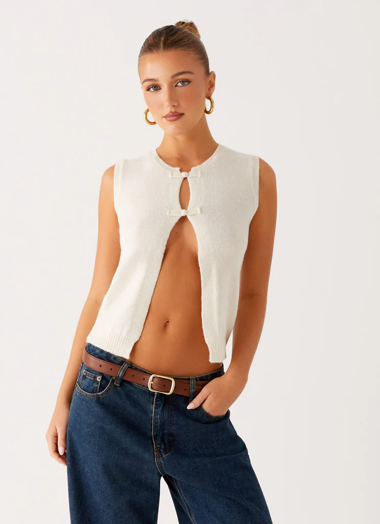 Maali Knit Top - Bianco