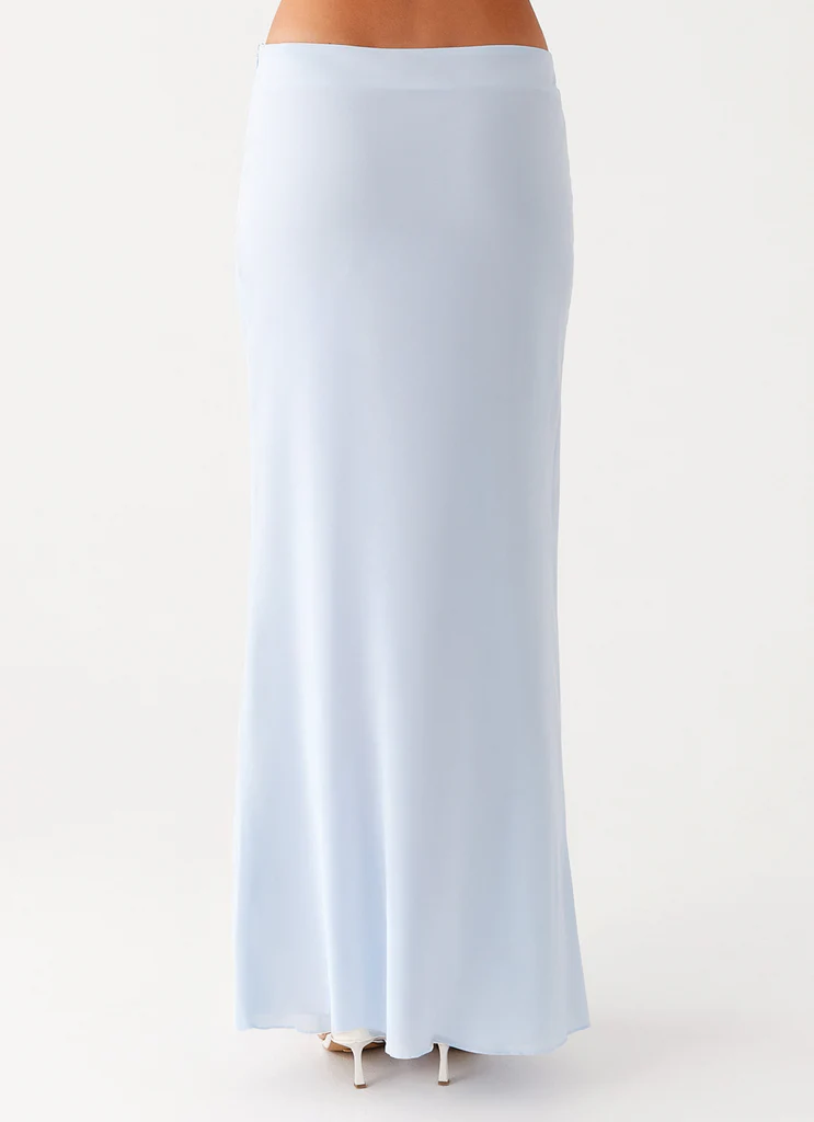 Maxi gonna in chiffon Michaella - Blu