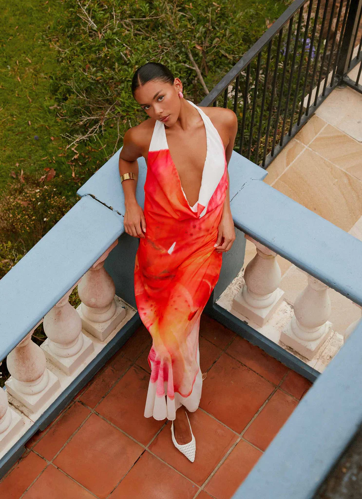 Abito Maxi Calabasas - Fiore Bianco