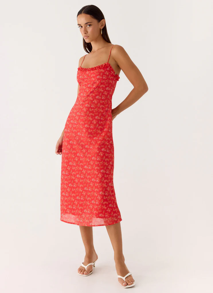 Abito Midi Kahlo - Rosso Magenta