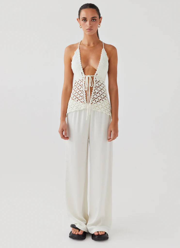 Top in pizzo Into You - Avorio