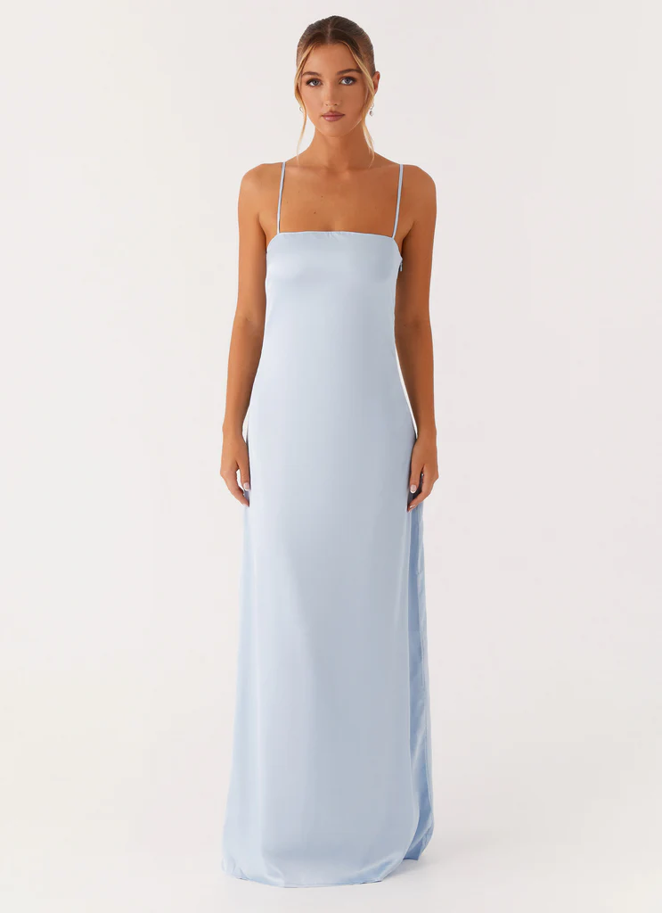 Aster Bloom Maxi Dress - Blu