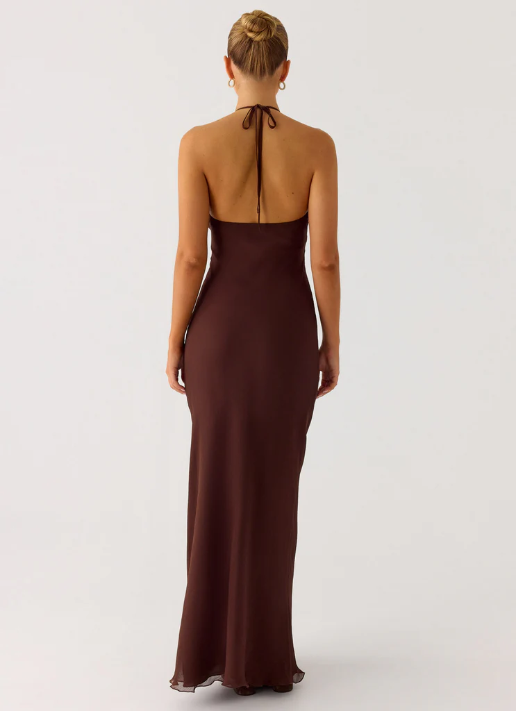 Abito Maxi a Spalline Harlyn - Cioccolato