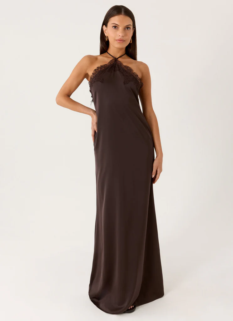 Vestito Maxi con Spalline Samaria - Cioccolato