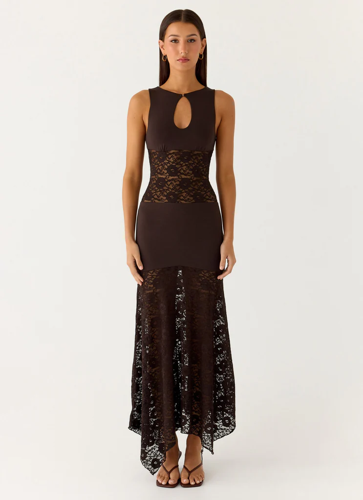 Vestito Maxi in Pizzo Koka - Cioccolato Fresco