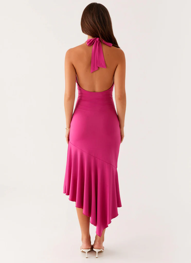 Perdita Midi Dress - Fucsia