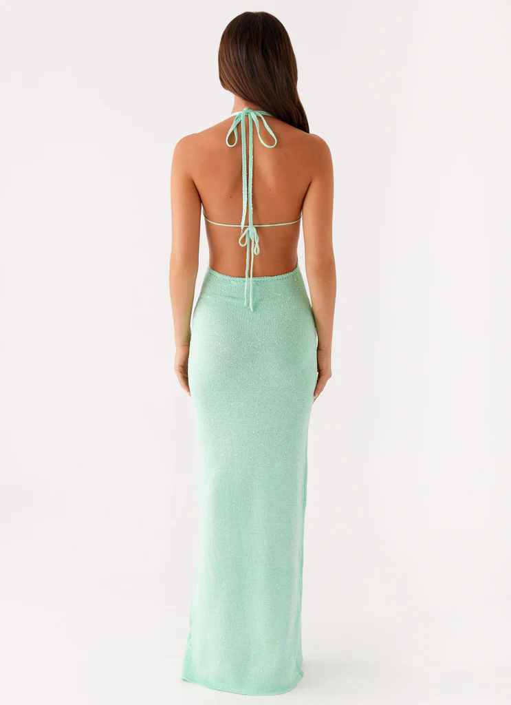 Vestito Maxi in Maglia Tropez - Verde Pastello