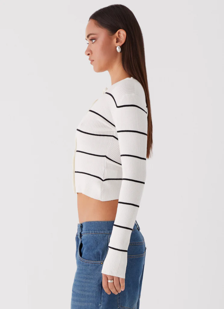 Cardigan aderente Kaylee - Strisce bianche