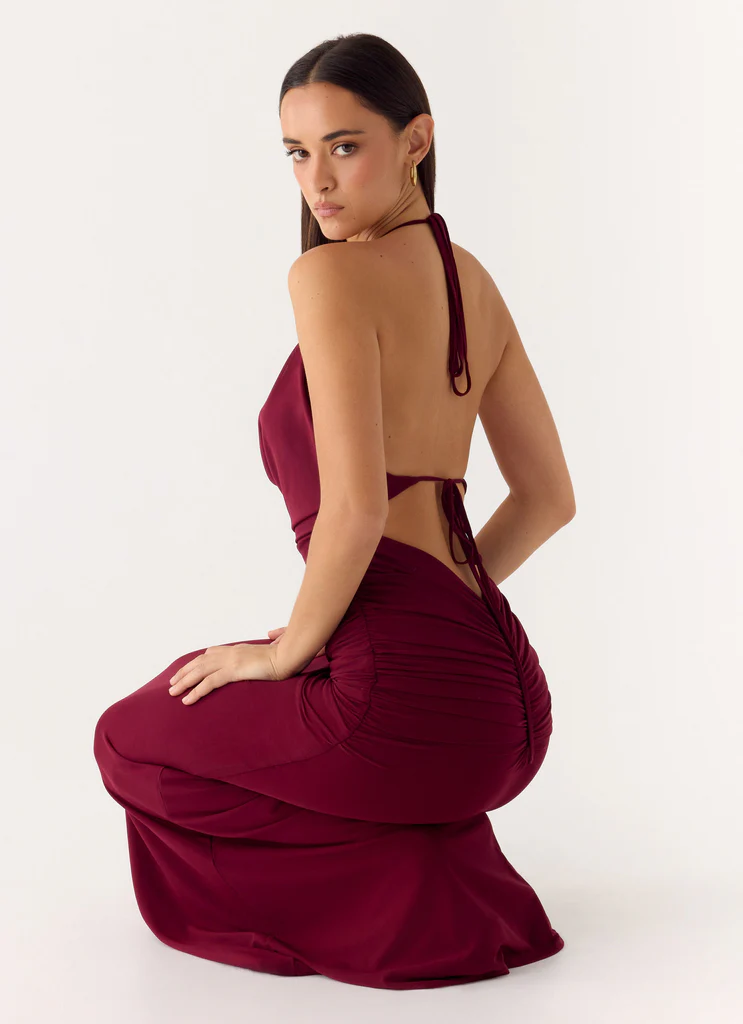 Abito Maxi Eyes Closed - Cherry Scuro