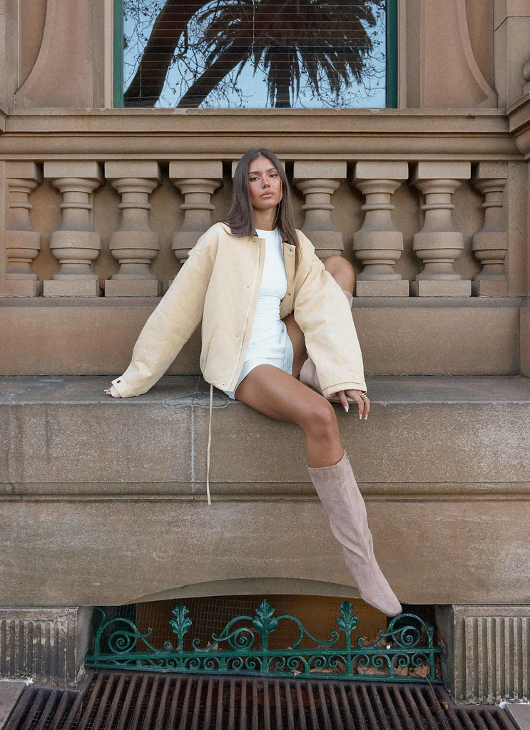 Giubbotto Blouson in Twill Modalità Aereo - Naturale