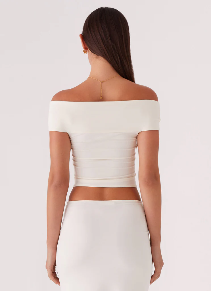 Top Trixie Twist Off Shoulder - Avorio