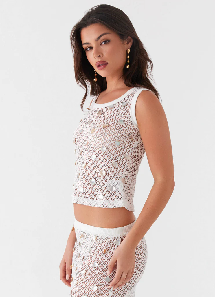 Top Tank Whitehaven Shell - Bianco