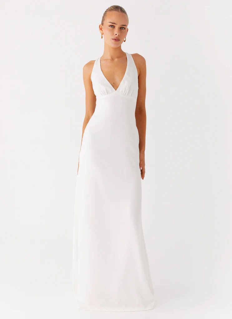 Abito Maxi con Spalline Desi - Bianco