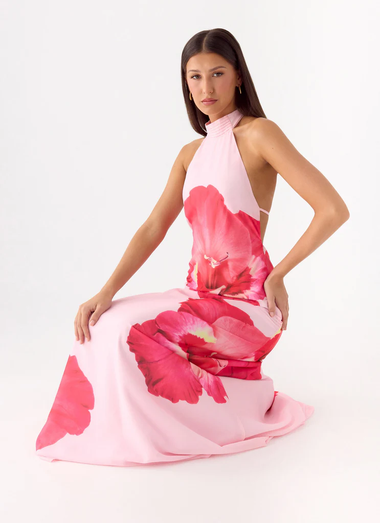 Len Maxi Dress - Spritz Floreale Rosa