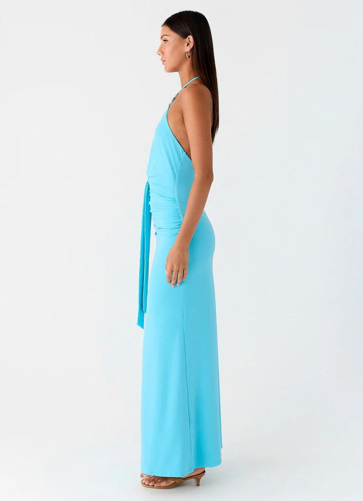 Vestito Maxi a Spalline Dare Me - Azzurro Acqua