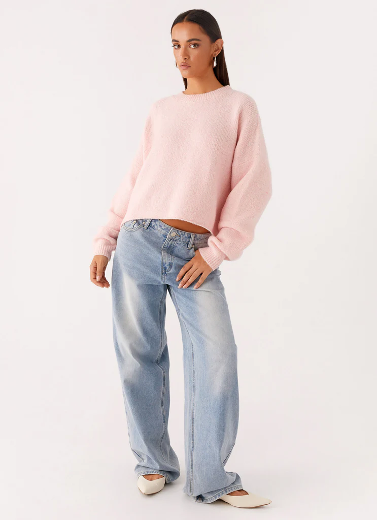 Lilah Maglione A Maglia - Rosa