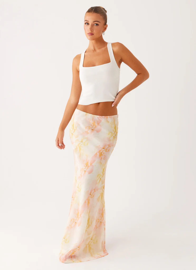 Minigonna Maxi in Chiffon Harlow - Stampa Floreale