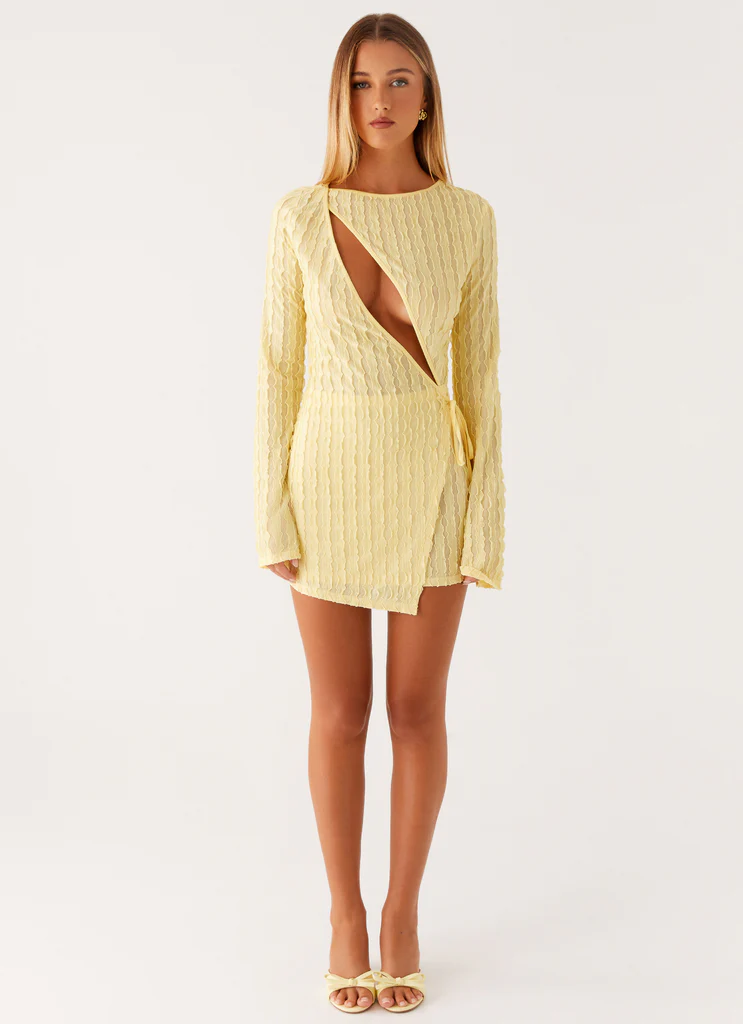 Alfie Mini Dress - Giallo Pastello