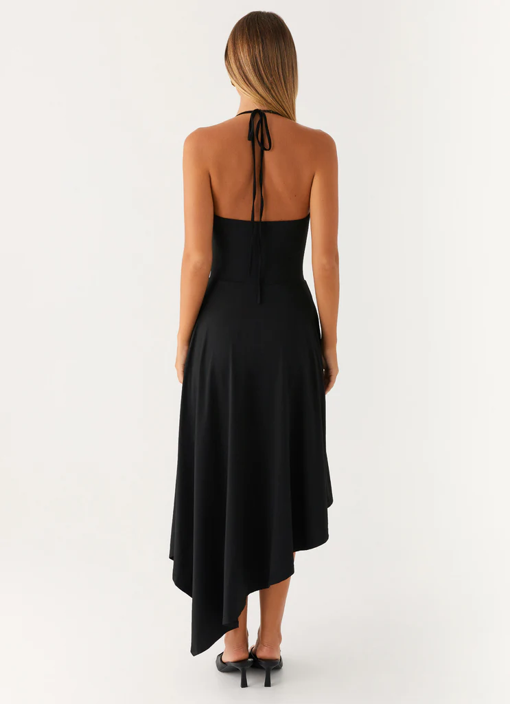 Vena Beaded Midi Dress - Nero