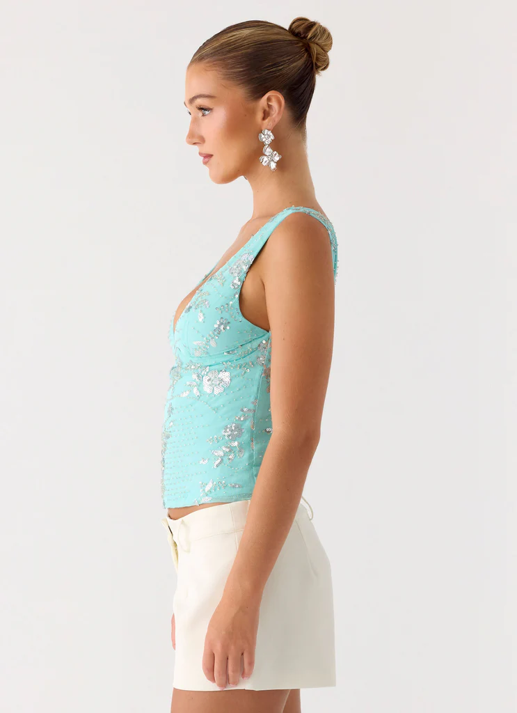 Leone Top - Azzurro