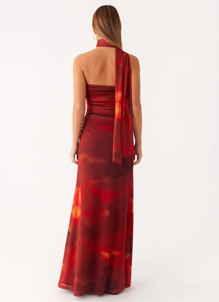 Abito Maxi Songbird - Scarlet Blur