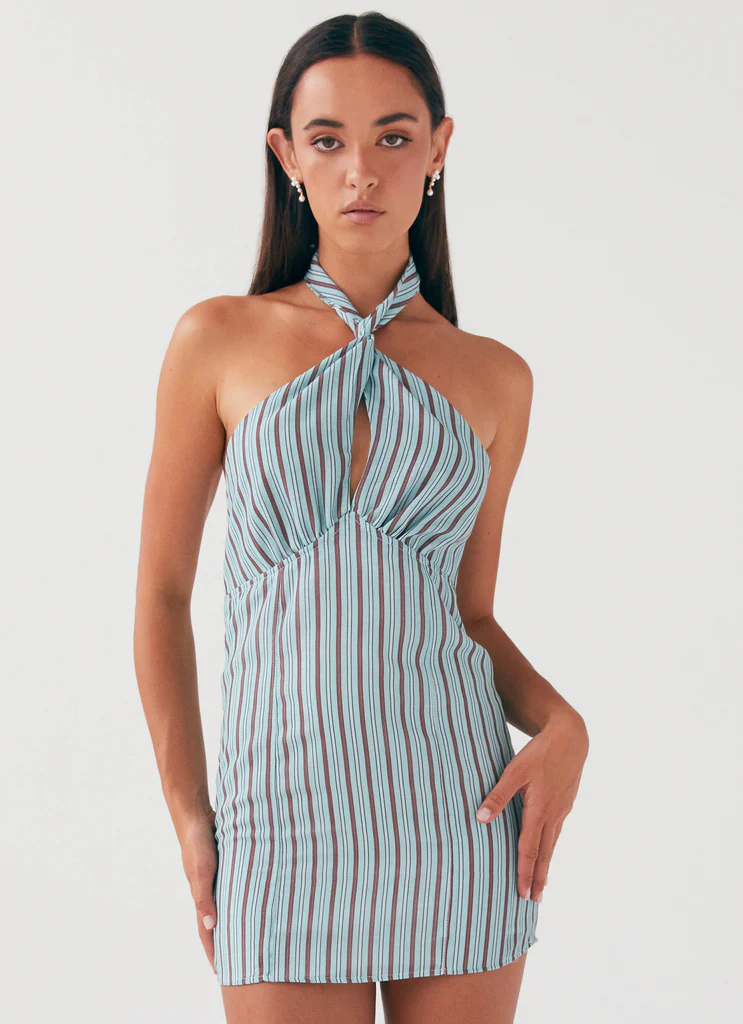 Abito Mini in Lino Sabine - Strisce Costiere