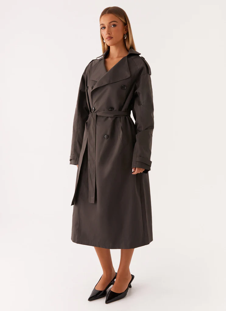 Impermeabile Oversized Brighton - Grigio