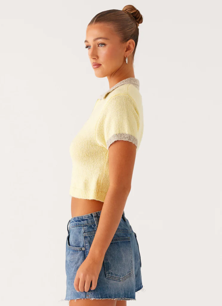 Top Polo in Maglia Walsh - Giallo
