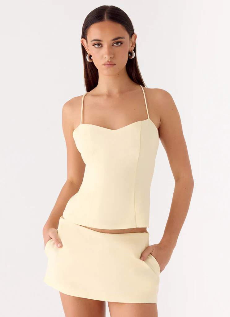 Mirna Micro Skort - Giallo Limone