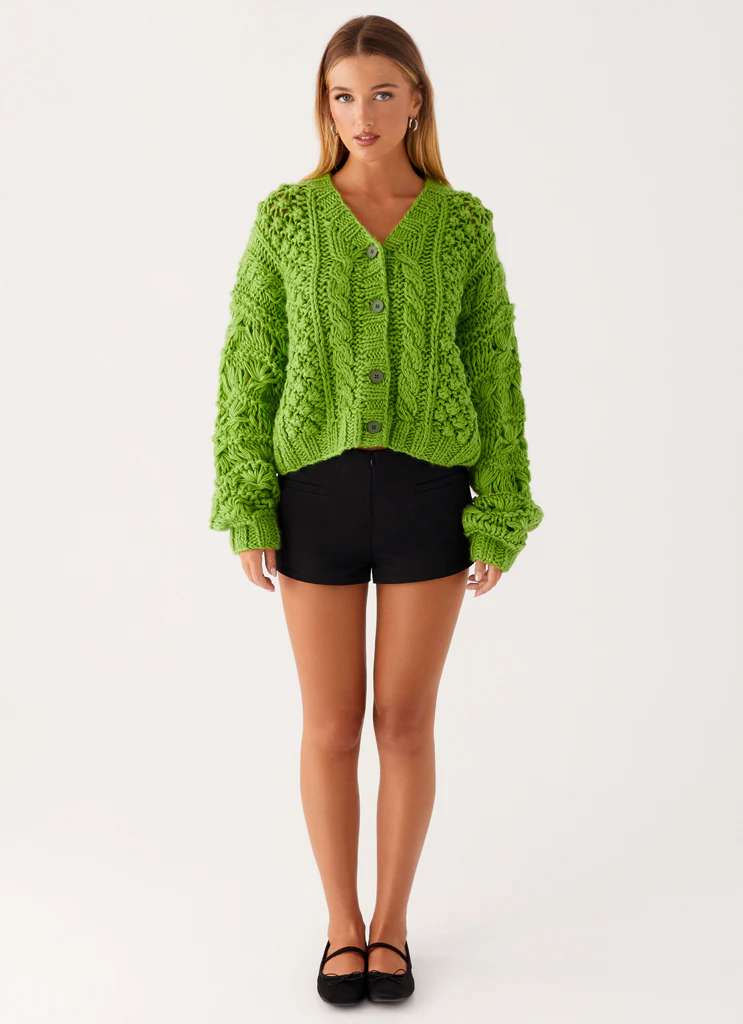 Cardigan A Maglia Hazel - Verde