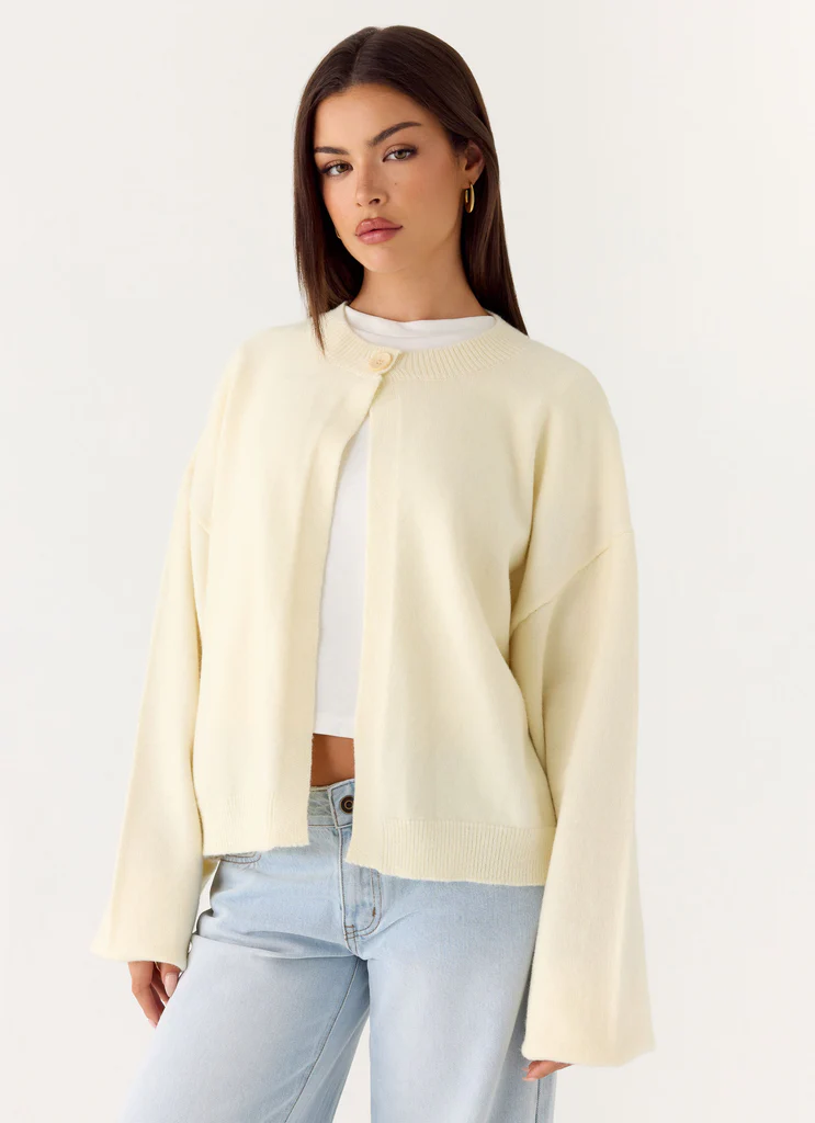 Cardigan Annie a Un Bottone - Avorio Crema