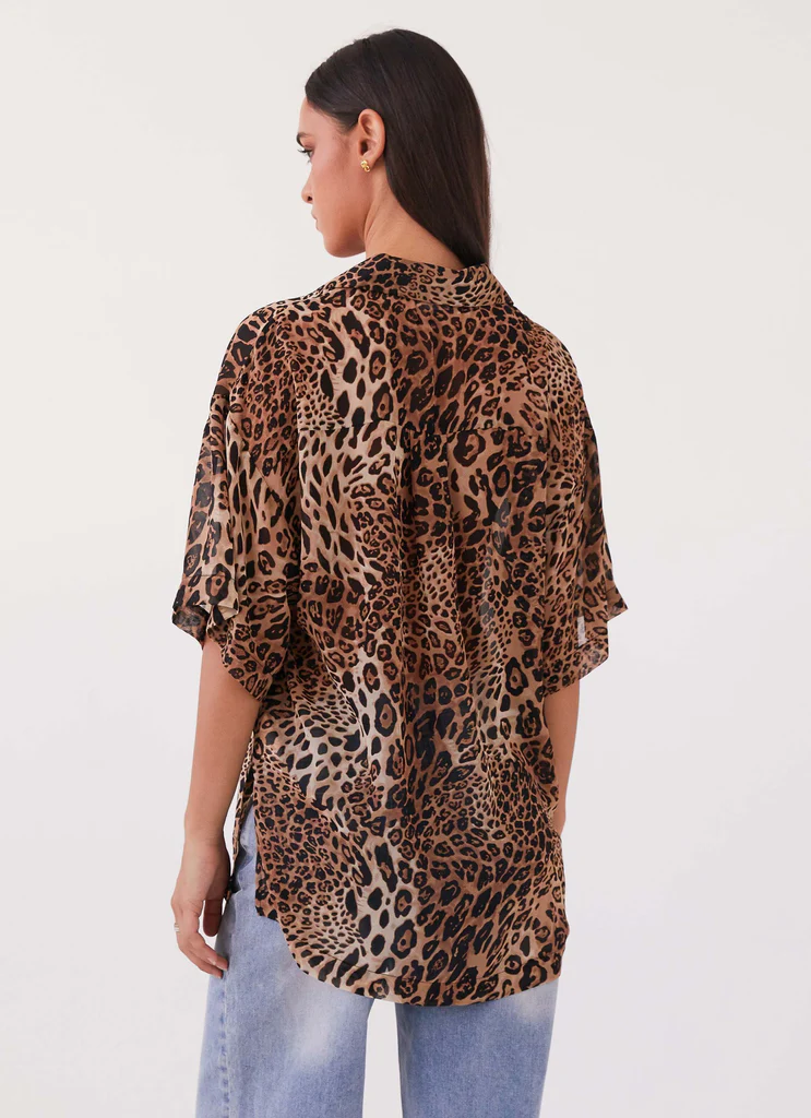 Camicia Oversized in Chiffon Sweet Relief - Ghepardo