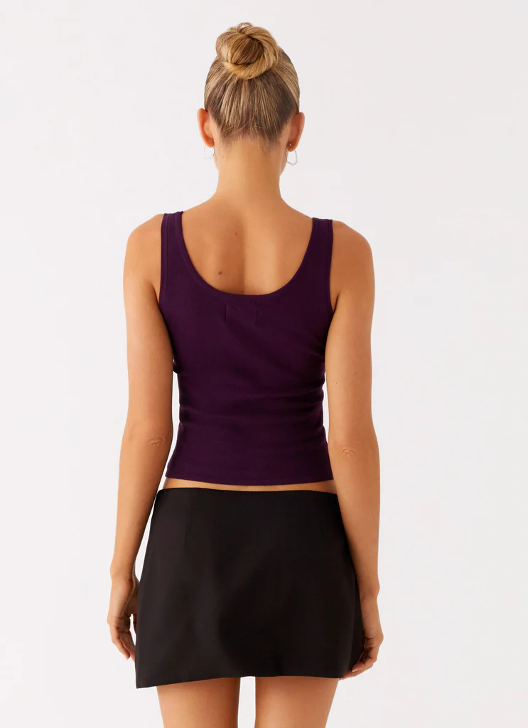 Top a maglia No Signal - Prugna