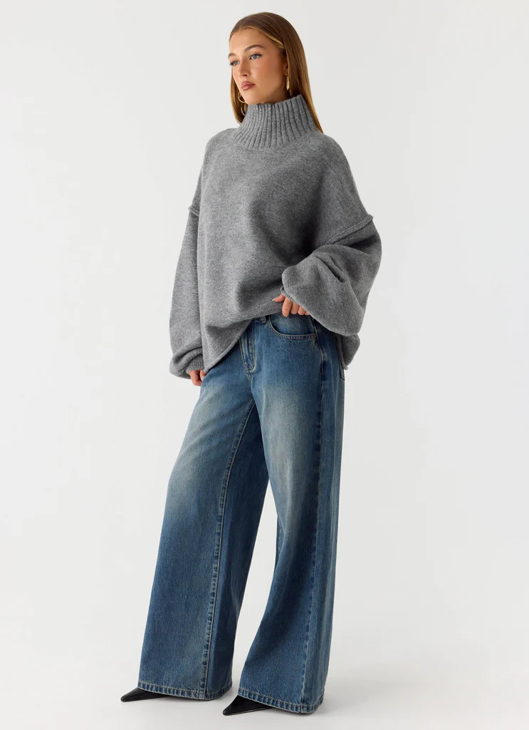 Maglione Roux in Maglia - Grigio