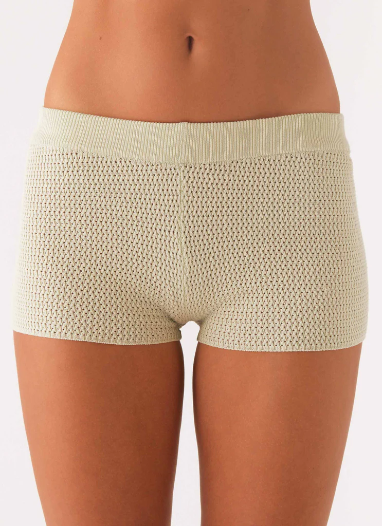Pantaloncini Mini in Maglia Fantasise - Mint