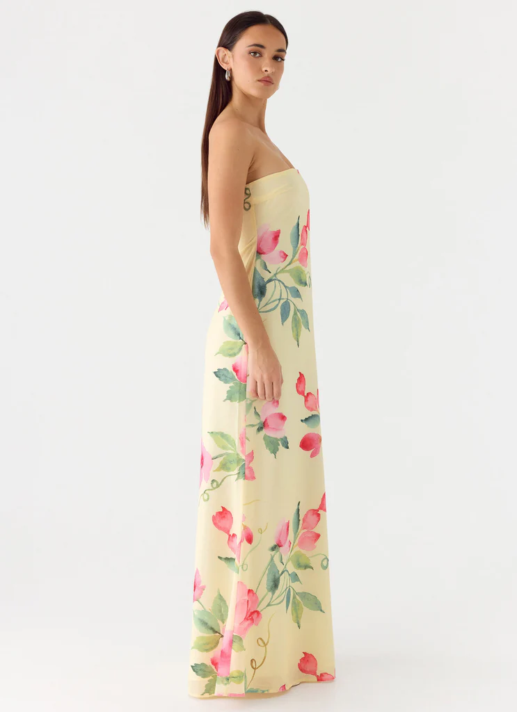 Abito Maxi Senza Spalline Bronte - Lemon Soleil
