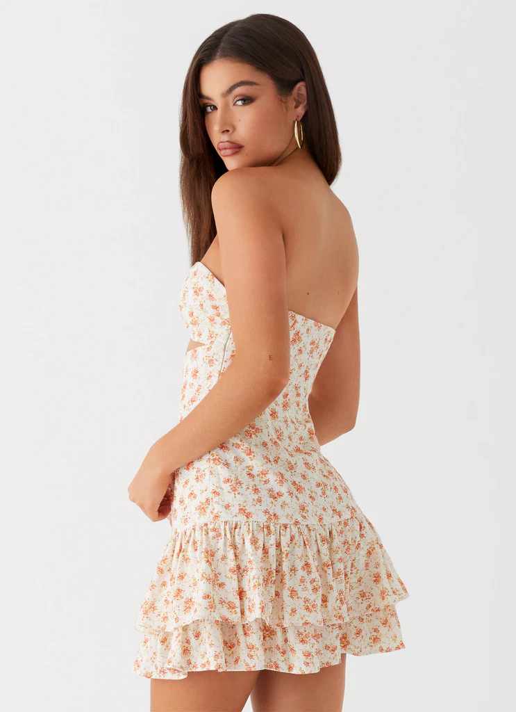 Elowen Daisy Mini Dress - Bianco Fiori Ditsy