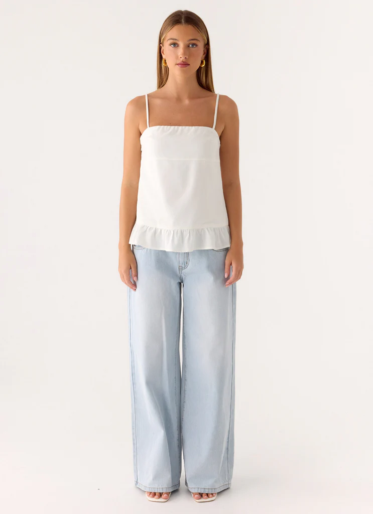 Top in Lino Lucie Mae - Bianco